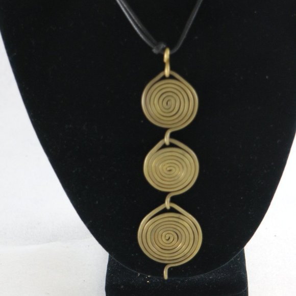 Hand Crafted Jewelry - Handmade Unique Brass Drop Pendant African Necklace